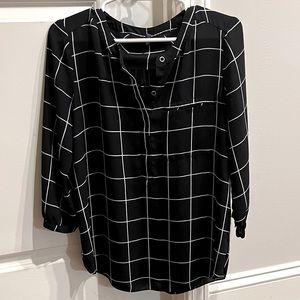 Black & White Checked Blouse